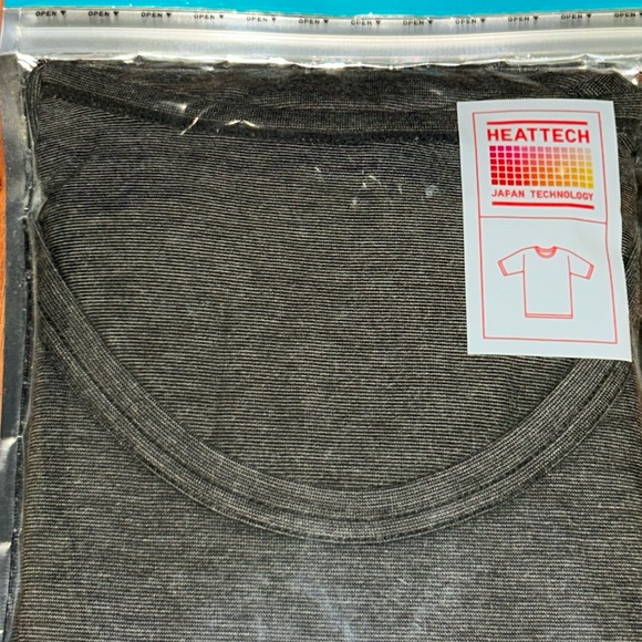 MEN’S NWT Uniqlo Heattech Crew Neck Short Sleeve T-Shirt Dark Gray - Picture 7 of 10